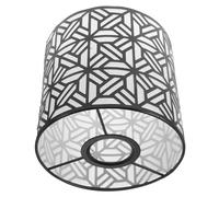 RORPOIR Pantalla de Hierro Negra Cilíndrica para Lámpara E27 Diseño Elegante y Estructura Hueca, Adecuado para Lámpara de Pared o Colgante DIY en Salón