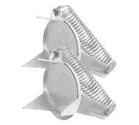 RORPOIR Pinzas para Esmaltar Arcilla de Metal en Color Plata, Manipulación Precisa y Control Excepcional, Vendidas en Pares para Proyectos de Cerámica y Arte de Inmersión