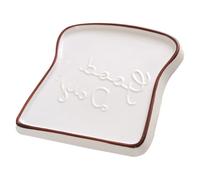 RORPOIR Plato de Cerámica Soporte para Pan Tostado Forma de Tostada, Ligero y Antiadherente y Bandeja de Porcelana para Servir Adecuado para Fiestas y Desayunos