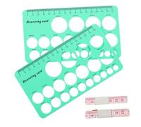 RORPOIR Regla Geométrica Medidora de Pezones para Lactancia Materna, Silicona Flexible Verde, Herramienta Portátil para Medir Bridas de Extractor de Leche, Set de 2 Piezas para Madres