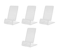 RORPOIR Soporte de exhibición de teléfono de acrílico Transparente, 4 Piezas de Escritorio para exhibición en escaparate y Mesa de Noche