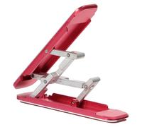 RORPOIR Soporte Plegable Adhesivo para Teléfono Móvil en Aluminio Rojo, Resistente y Portátil para Uso en Escritorio y Viajes