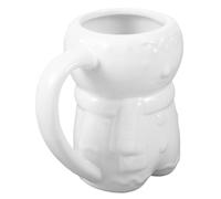 RORPOIR Taza de Café de Cerámica con Forma de Hombre de Jengibre en Color Claro, Capacidad 201-300ml, Fácil de Mantener para Uso en Casa o Bar de Libros Ambiente Navideño