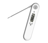 RORPOIR Termómetro Digital de Cocina para Carne y Bebés Lectura Instantánea Termómetro de Barbacoa Resistente y Multifuncional para Asar y Cocinar Pantalla y Color Blanco