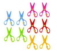 RORPOIR Tijeras de Seguridad 10 Piezas Hechas de Abs y Pp, Diseño Adorable, Seguras para Manualidades y Uso Escolar en Jardín de Infancia Color Aleatorio