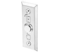 RORPOIR Timbre de puerta y placa de pared de salida, cubierta de placa de pared para timbre, acero inoxidable, color plata, para control de acceso de puerta en estaciones de servicio y