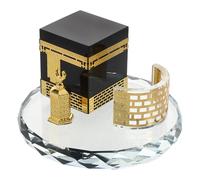 RORPOIR Tres de Cristal Decorativo Islámico Figura de Arquitectura Saudí para Mesa Souvenir de Arabia Saudita para Ramadan y Eid Adorno de Artesanía Musulmana para Hogar y Oficina