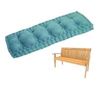 Rorquscade Cojines para Banco Terciopelo Cojín Rectangular Antideslizante con Relleno Suave Y Correas, Almohadilla De Asiento para Comedor, Ventana, Jardín, Terraza, Cocina, Pasillo(Blue,150x60cm)