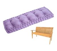 Rorquscade Cojines para Banco Terciopelo Cojín Rectangular Antideslizante con Relleno Suave Y Correas, Almohadilla De Asiento para Comedor, Ventana, Jardín, Terraza, Cocina, Pasillo(Purple,150x50cm)