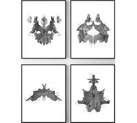 Rorschach Prueba Poster Acuarela Pared Arte Psicólogo Regalo Psicológico Prueba Poster Arte Impresiones Clínica Decoracion Cuadro Abstracto Lienzo Arte Pinturas D13148