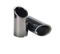 RORVECQ 2 Cubiertas Para Silenciador De Escape De Coche, Accesorios De 7.6 Cm Para VW Para T&IGUAN Para P&assat B7 CC 2011-2015(NEGRO)