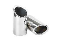 RORVECQ 2 Cubiertas Para Silenciador De Escape De Coche, Accesorios De 7.6 Cm Para VW Para T&IGUAN Para P&assat B7 CC 2011-2015(Plata)
