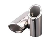 RORVECQ 2 Piezas Cubierta De Tubo De Escape De Acero Inoxidable Para B&MW Serie 5 520i 523i 525i F10 F11 F07 E12 E28 E34 E39 E60 E61(Plata)