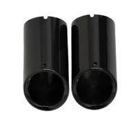 RORVECQ 2 Puntas De Escape De Acero Inoxidable Para A4 A3 Y Q5 Silenciador De Tubo De Escape Accesorios Para Coche(NEGRO)