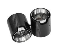 RORVECQ 2 Uds Boquilla De Escape Para Coche Para B&MW F30 M335i M340i F32 F33 F36 M435i M440i Performance Fibra De Carbono ID60mm Punta De Silenciador(Plata)