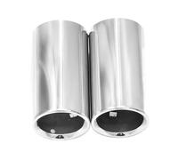 RORVECQ 2 Uds Boquillas Escape Acero Inoxidable Para B&MW F30 E92 E90 Serie 3 GT 325i 328i 2006 2007 2008 2009 2010(Plata)