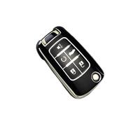 RORVECQ 3 4 5 Botones Para Chevrolet Para Equinox Para Volt Para Cruze Para Camaro Para Garna Para Yakista Para Impala Funda Llave Coche TPU(NEGRO,3 Button)