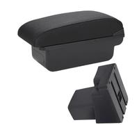 RORVECQ Accesorio Para Caja De Almacenamiento Reposabrazos Para Hyundai Solaris Para Accent RB Para Solaris Para Verna 2011-2016(C2 Línea negra SIN USB)
