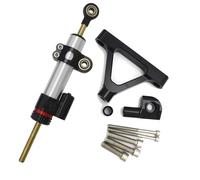 RORVECQ Accesorios De Motocicleta Kit Montaje Soporte Amortiguador Dirección Ajustable Para KAWASAKI ZX6R ZX-6R 2007 2008 Aleación Aluminio(Model C)