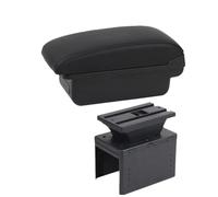 RORVECQ Apoyabrazos Universal Para Coche Modelo Universal Accesorios Auto Almacenamiento Recambios Retrofit Reducción Fatiga(A2 línea negra Sin USB)