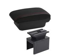 RORVECQ Apoyabrazos Universal Para Coche Modelo Universal Accesorios Auto Almacenamiento Recambios Retrofit Reducción Fatiga(A1 Negro rojo SIN USB)