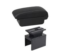 RORVECQ Apoyabrazos Universal Para Coche Modelo Universal Accesorios Auto Almacenamiento Recambios Retrofit Reducción Fatiga(B3 Negro blanco 3USB)