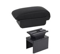 RORVECQ Apoyabrazos Universal Para Coche Modelo Universal Accesorios Auto Almacenamiento Recambios Retrofit Reducción Fatiga(B2 línea negra 3USB)