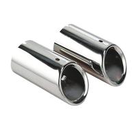 RORVECQ Boquillas Escape Acero Inoxidable Para A3 A4 B8 A6 C6 A5 Q5 Q7 Q3 A1 A8 76mm Accesorios Coche(Plata,2 piezas)