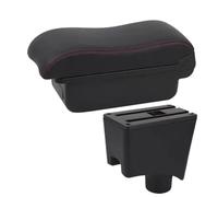 RORVECQ Caja De Almacenamiento Detalles Interiores Accesorios Para Coche Reposabrazos Para N&issan Para Almera G15(A1 línea roja Sin USB)