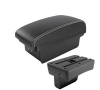 RORVECQ Caja De Apoyabrazos Compartimento De Almacenamiento Detalles Interiores Modificados Para Peugeot 307 I 2001 2002 2003-2008(B3 Negro blanco 3USB)