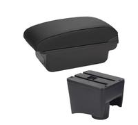 RORVECQ Caja De Brazo Con Portavasos Y USB Para VW Para POLO Mk5 6R Para Vento 2012 2013 2014 2015 2016 2017 2018(C2 Línea negra SIN USB)