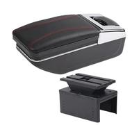 RORVECQ Caja De Descansabrazos Caja De Almacenamiento Central Retrofit Interior Accesorios De Automóvil Para Dacia Para Jogger(A1 línea roja Sin USB)