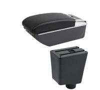 RORVECQ Caja De Descansabrazos De Coche Accesorios Piezas De Almacenamiento Retrofit Interior Específico Para R&enault Para Captur Para Clio 3 III(D línea negra 7USB)