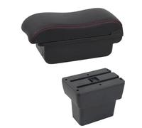 RORVECQ Caja De Descansabrazos Para N&issan Para Note E-Power Epower 2019 Para Note Caja De Almacenamiento De Consola Central USB Accesorio De Descansabrazos(Línea Roja B2)