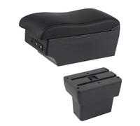 RORVECQ Caja De Descansabrazos Para N&issan Para Note E-Power Epower 2019 Para Note Caja De Almacenamiento De Consola Central USB Accesorio De Descansabrazos(Línea negra E2)