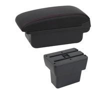RORVECQ Caja De Descansabrazos Para N&issan Para Note E-Power Epower 2019 Para Note Caja De Almacenamiento De Consola Central USB Accesorio De Descansabrazos(Línea Roja B1)