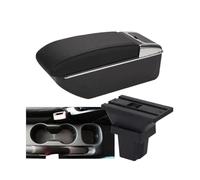 RORVECQ Caja Reposabrazos Auto Caja Almacén Brazo Accesorios Para C&hevrolet Para Trax Para Tracker 2015 2016 2017 2018(D2 Negro negro Sin USB)