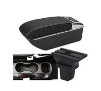 RORVECQ Caja Reposabrazos Auto Caja Almacén Brazo Accesorios Para C&hevrolet Para Trax Para Tracker 2015 2016 2017 2018(D3 Negro blanco Sin USB)