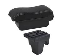 RORVECQ Caja Reposabrazos Auto Para F&ord Para Focus 3 Mk3 2011 2012 2013 2014 2015 2016 2017-2020 Caja Almacenamiento Consola Central(A3 Black white NO USB)