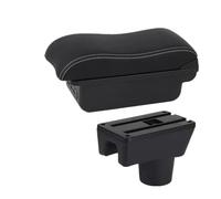 RORVECQ Caja Reposabrazos Auto Para Mitsubishi Para Attrage Para Mirage Para Mirage Para Space Star Caja Almacenamiento Piezas Retrofit Accesorios Auto(B2 Black white 3USB)