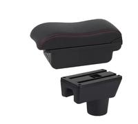 RORVECQ Caja Reposabrazos Auto Para Mitsubishi Para Attrage Para Mirage Para Mirage Para Space Star Caja Almacenamiento Piezas Retrofit Accesorios Auto(B2 Black red 3USB)