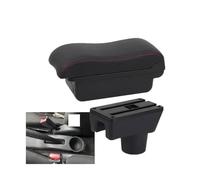 RORVECQ Caja Reposabrazos Auto Para Mitsubishi Para Attrage Para Mirage Para Mirage Para Space Star Caja Almacenamiento Piezas Retrofit Accesorios Auto(A2 Black red NO USB)