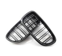 RORVECQ Coche Negro Brillante Riñón Rejilla Doble Lámina Deportiva Para 5 Series F10 F11 F18 520d 530d 540i 2010-2017 Pieza Repuesto(Carbón)