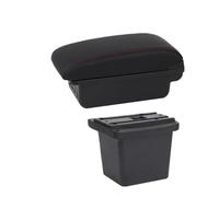 RORVECQ Descansabrazos De Auto Caja De Almacenamiento Para Hyundai Para Elantra Para Touring I30 FD I30cw 2007 2008 2009 2010 2011(B red line 3USB)