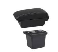 RORVECQ Descansabrazos De Auto Caja De Almacenamiento Para Hyundai Para Elantra Para Touring I30 FD I30cw 2007 2008 2009 2010 2011(B white line 3USB)