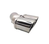 RORVECQ El Tubo De Escape Del Automóvil Es Adecuado Para N&issan Qashqai Silenciador Sección Trasera Exterior Tubo De Escape Boquilla(Plata,Tubo doble)