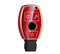 RORVECQ Funda Llave Coche Carcasa Cubierta Mandoso Chapa Para Mercedes Para Benz CLA GLA GLC GLK W176 W463 W251 A B C E S Class W204 W211(ROJO)