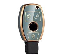 RORVECQ Funda Llave Coche Carcasa Cubierta Mandoso Chapa Para Mercedes Para Benz CLA GLA GLC GLK W176 W463 W251 A B C E S Class W204 W211(GRIS)