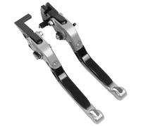 RORVECQ Manetas De Embrague Freno Extensibles Y Plegables Para Aprilia Para TUONO V4 2024-2025 En Adelante(Plata Negro)
