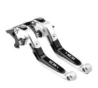 RORVECQ Manetas De Embrague Freno Plegables Y Ajustables Para Husqvarna Para Svartpilen 401 Para VITPILEN 2018-2024(Plata Negro)